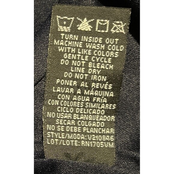 RN STUDIO by RONNI NICOLE Damask White Roses Navy Blue Fit & Flare Dress 12 - Picture 9 of 9